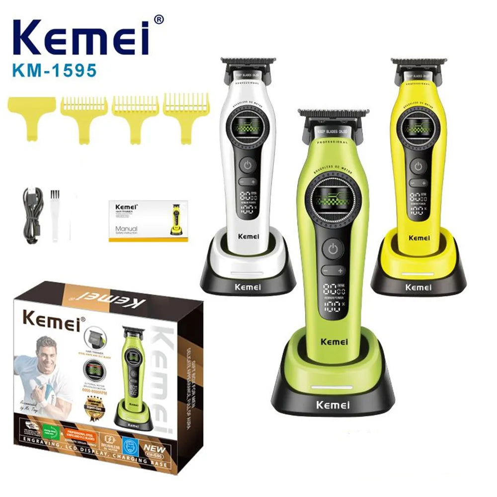 Kemei KM-1595 Professional Brushless Hair Clipper & Trimmer
