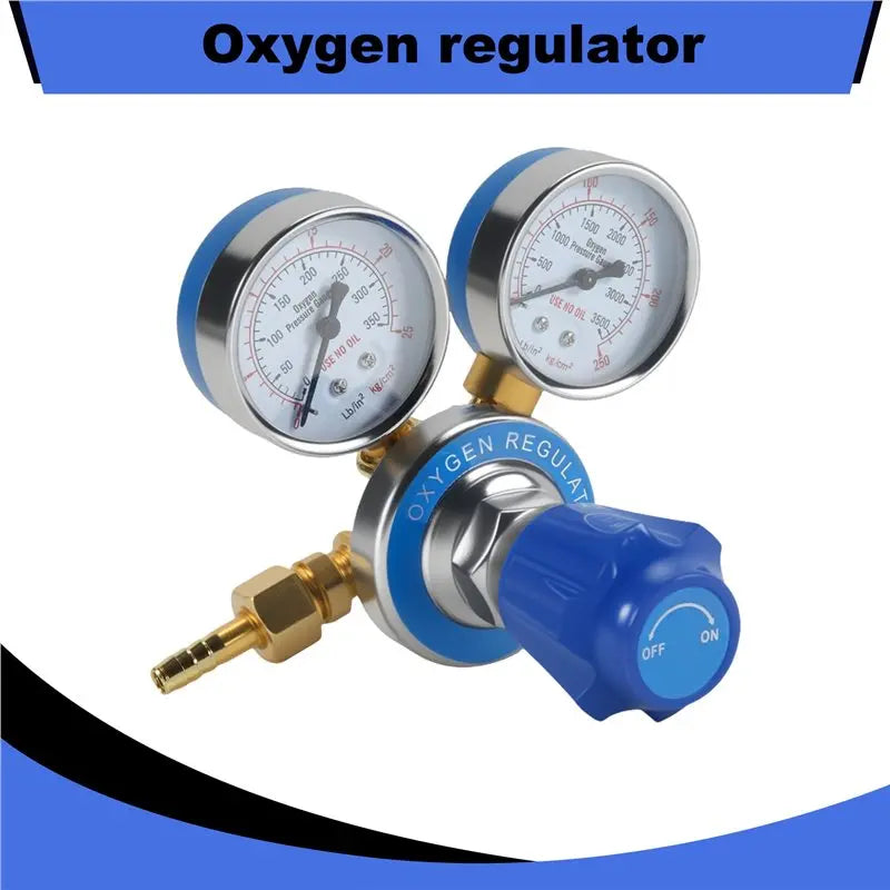 Double Gauge Oxygen Gas Regulator – Forged Brass Pressure Reducer