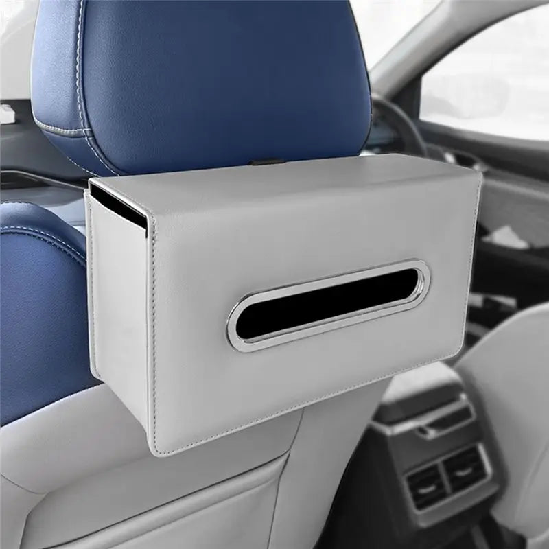 Car Seat Back Leather Tissue Box Hanging Storage Bag | VIBE