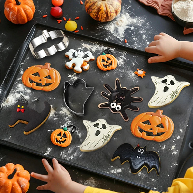 Halloween Cookie Cutters Set – Pumpkin Ghost Bat Stainless Steel