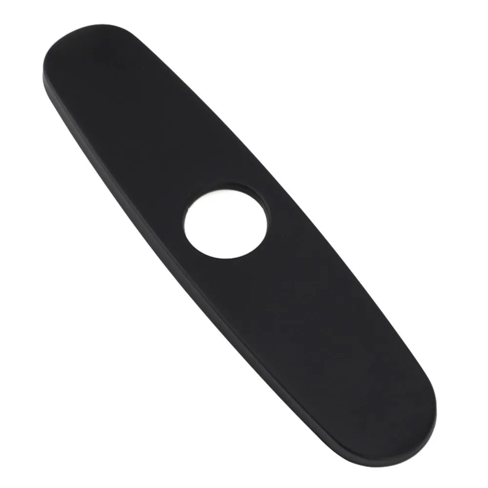 304 Stainless Steel Faucet Deck Plate Matte Black 10 Inch