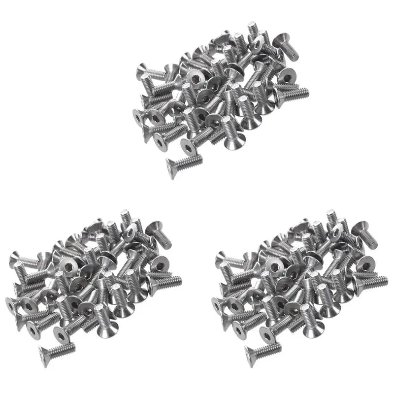 150-Pack M4x12mm Stainless Steel Countersunk Hex Socket Screws