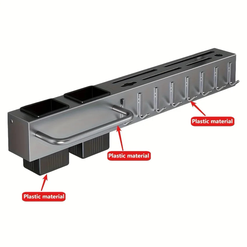 VIBE Wall Mounted Knife Rack & Kitchen Organizer No Drill