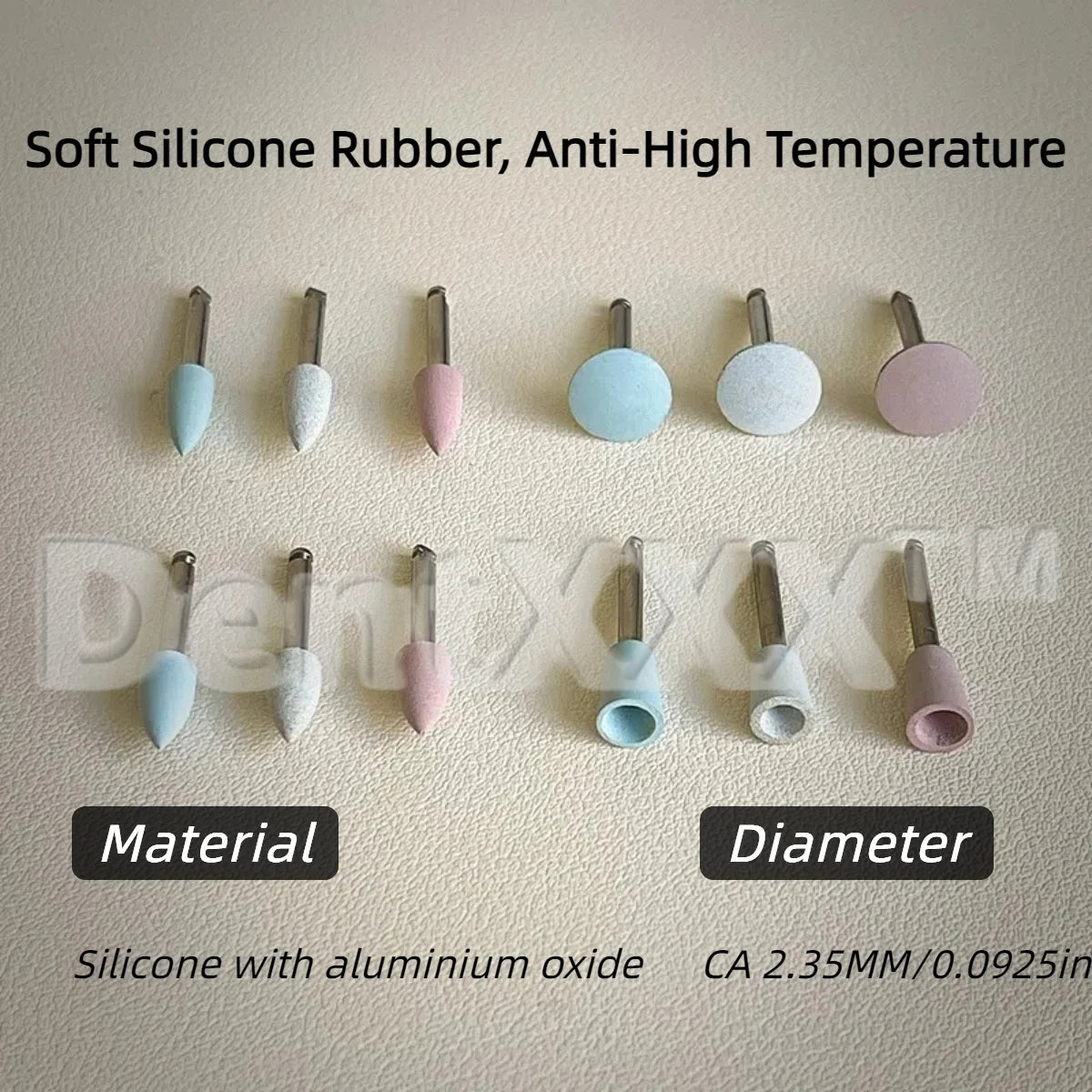 12-Pc Silicone Rubber Polishing Kit – Coarse Medium Fine Heads
