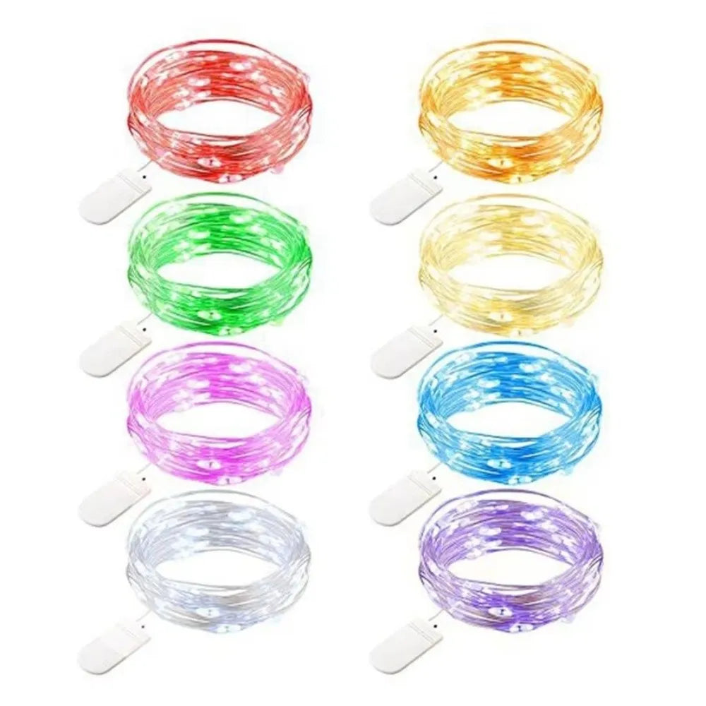 12-Pack 2M Copper Wire LED Fairy String Lights | Battery Operated