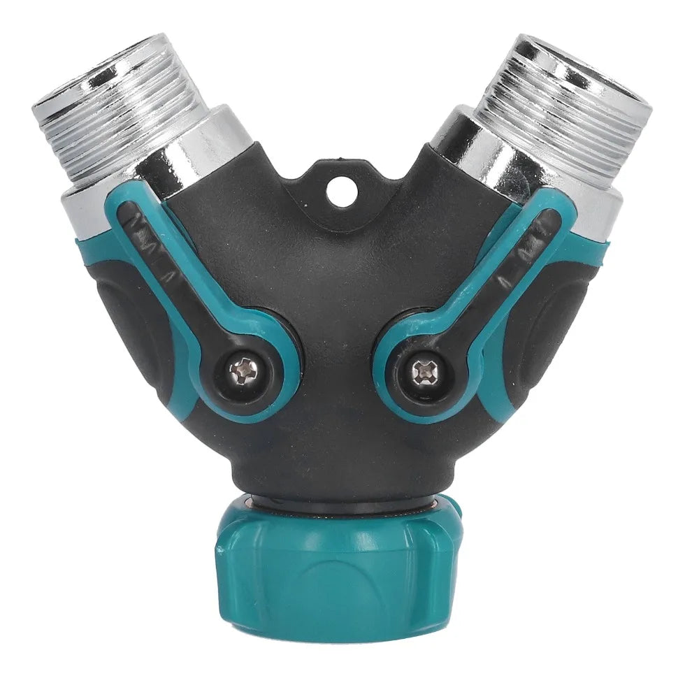 Y-Shape 2-Way Garden Hose Splitter 3/4 in GHT Zinc Alloy