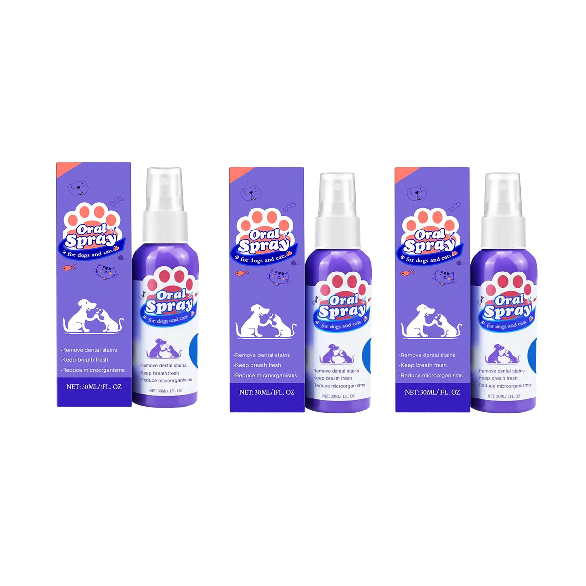 Pet Teeth Cleaning Spray – Fresh Breath & Plaque Remover 30ml