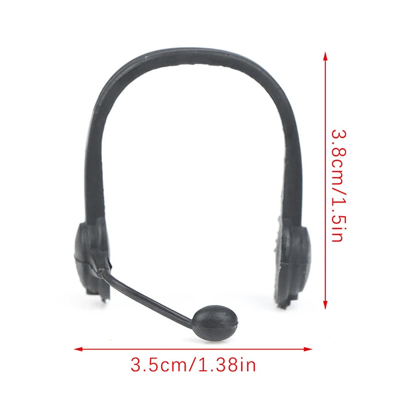 2Pcs 1:12 Dollhouse Miniature Headphone Model Décor Accessories