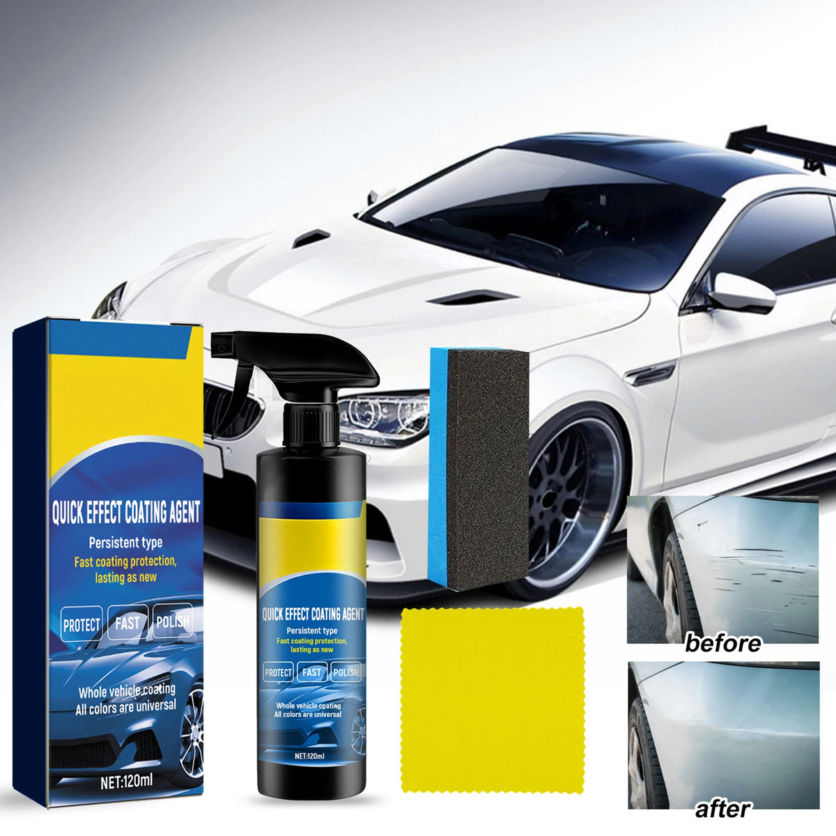 Car Plastic Restoration Coating Spray – Crystal Finish 120ml