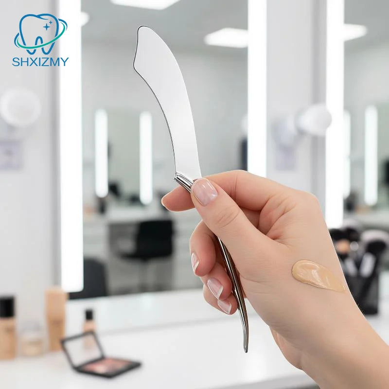 Stainless Steel Makeup Spatula & Skincare Tool – 1 or 2 Pcs