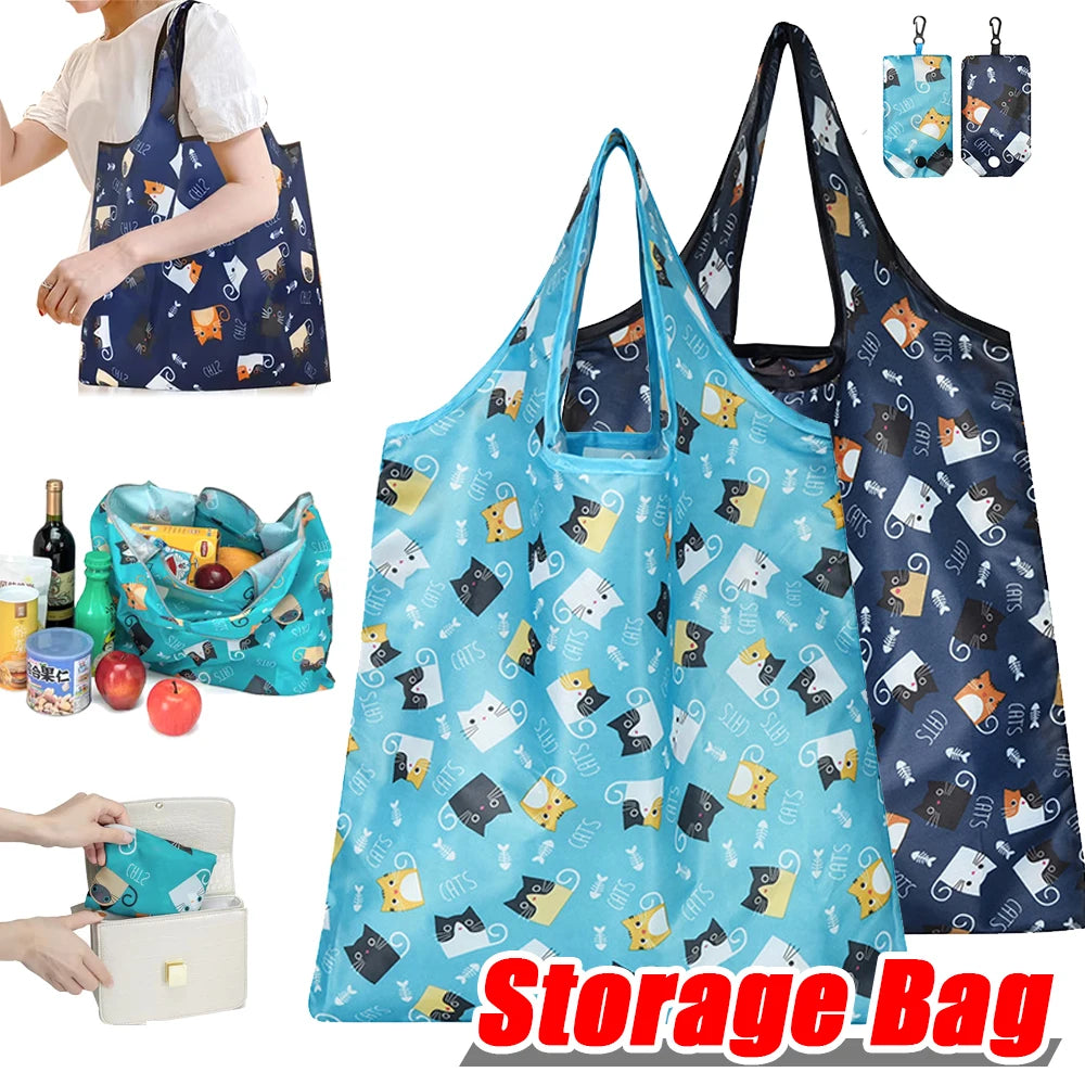 KindFuny Foldable Reusable Shopping Bag – Eco Grocery Tote