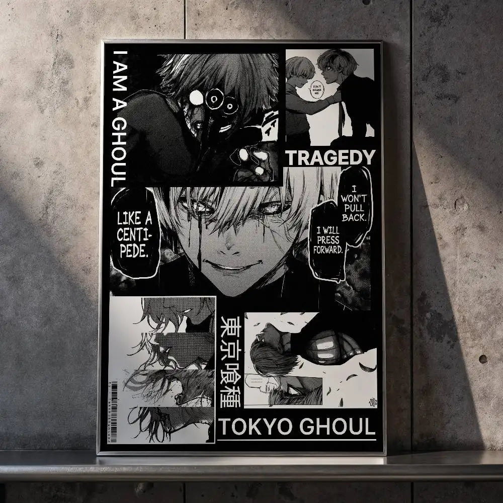Tokyo Ghoul Anime Poster – Self-Adhesive Waterproof Wall Sticker