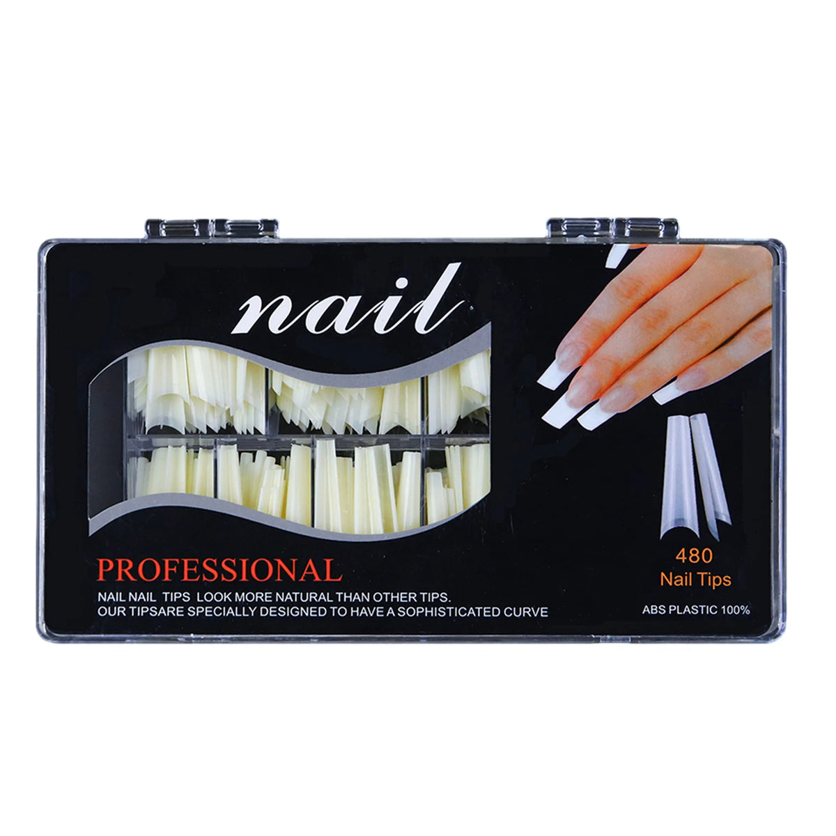 French Fake Nails Long Tips 400-500pc – Eelhoe Press-On Set