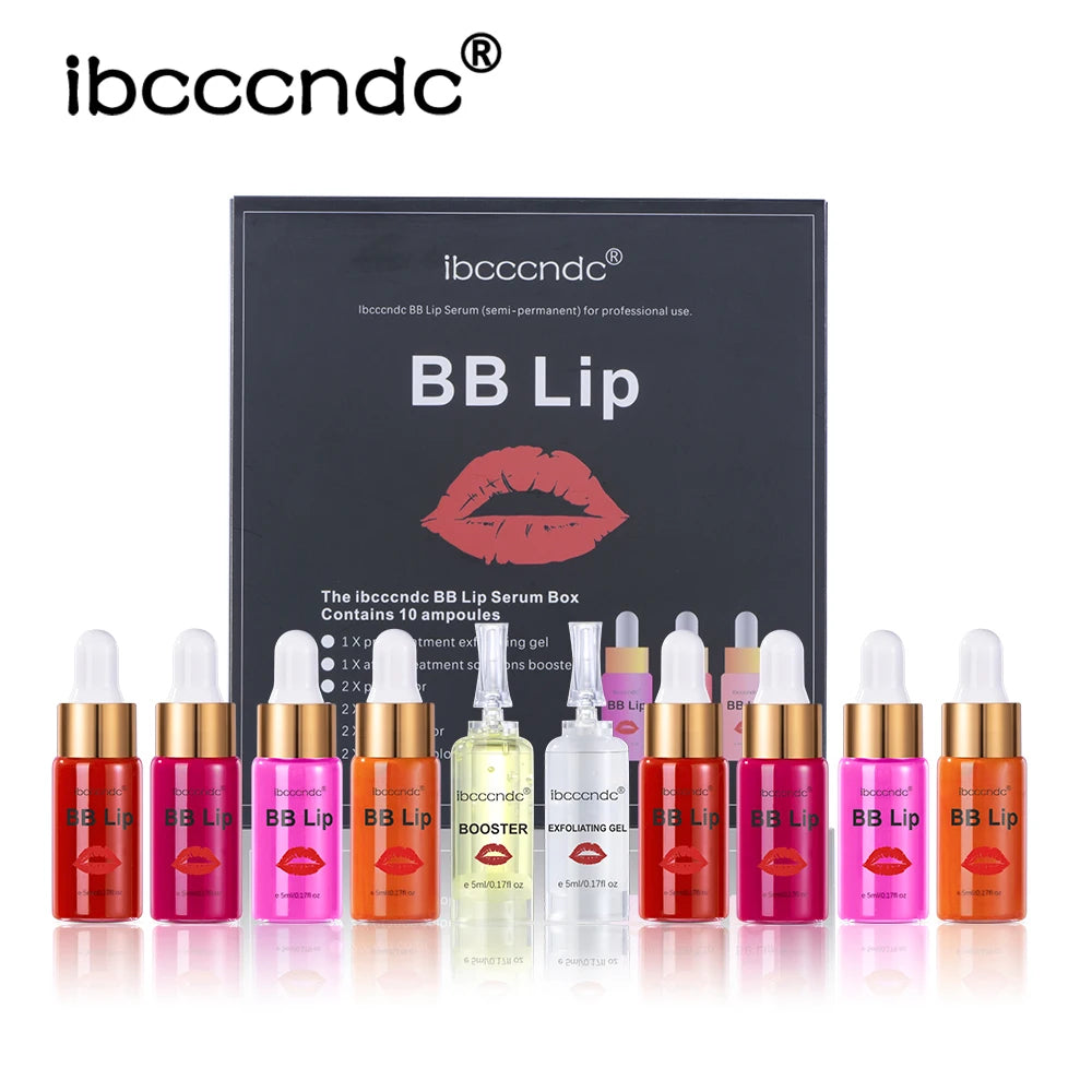 BB Lips Ampoule Serum Set – Semi-Permanent Tinted Lip Gloss Kit