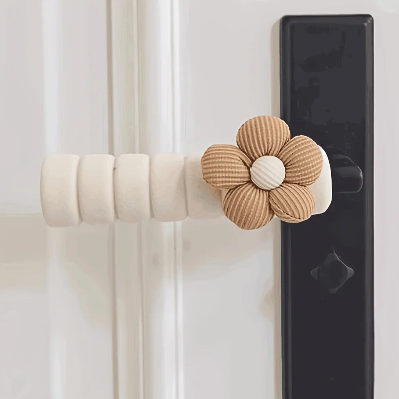 Anti-Static Floral Door Handle Cover – Silent Anti-Collision