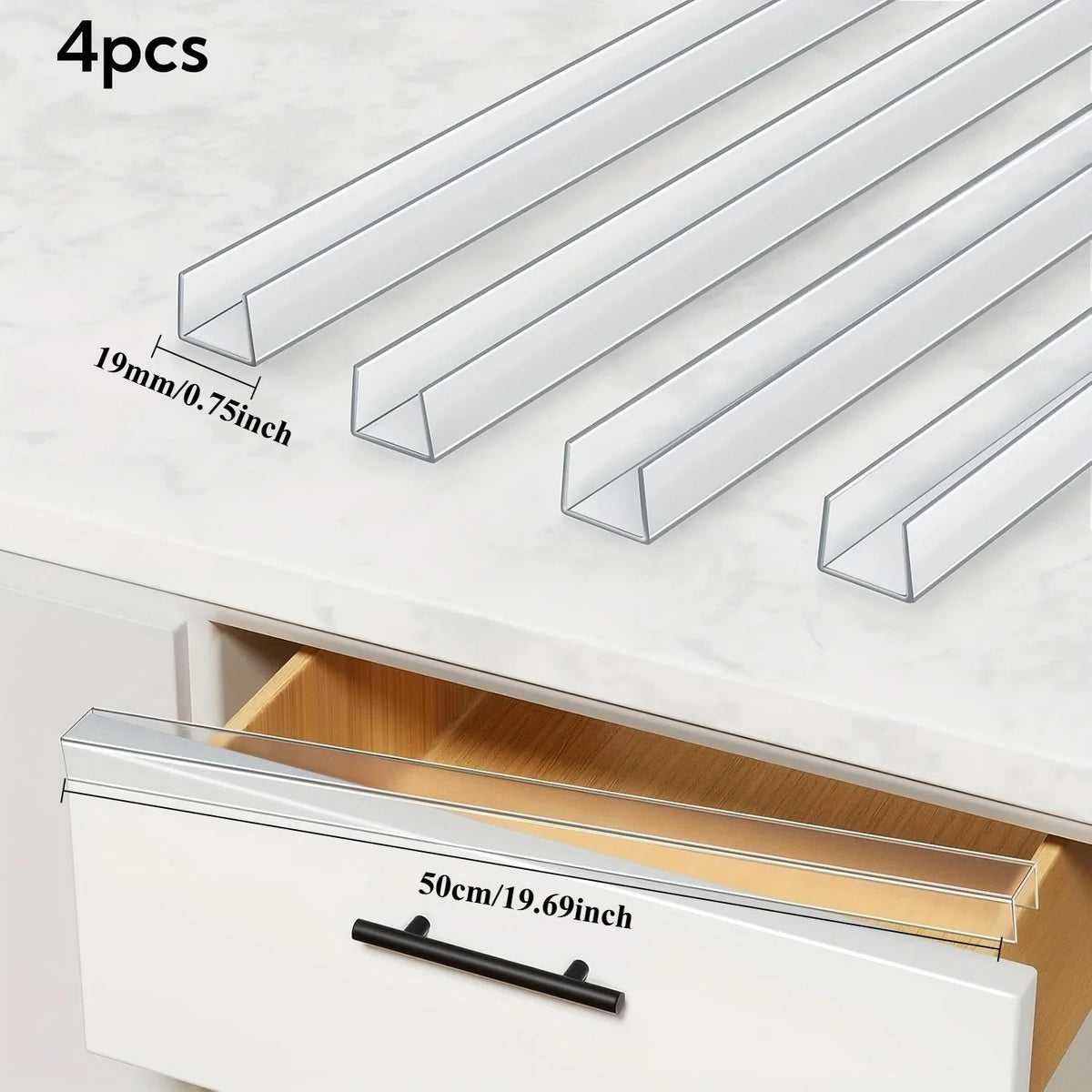 50cm Silicone Cabinet Edge Protector & Drawer Guard | VIBE
