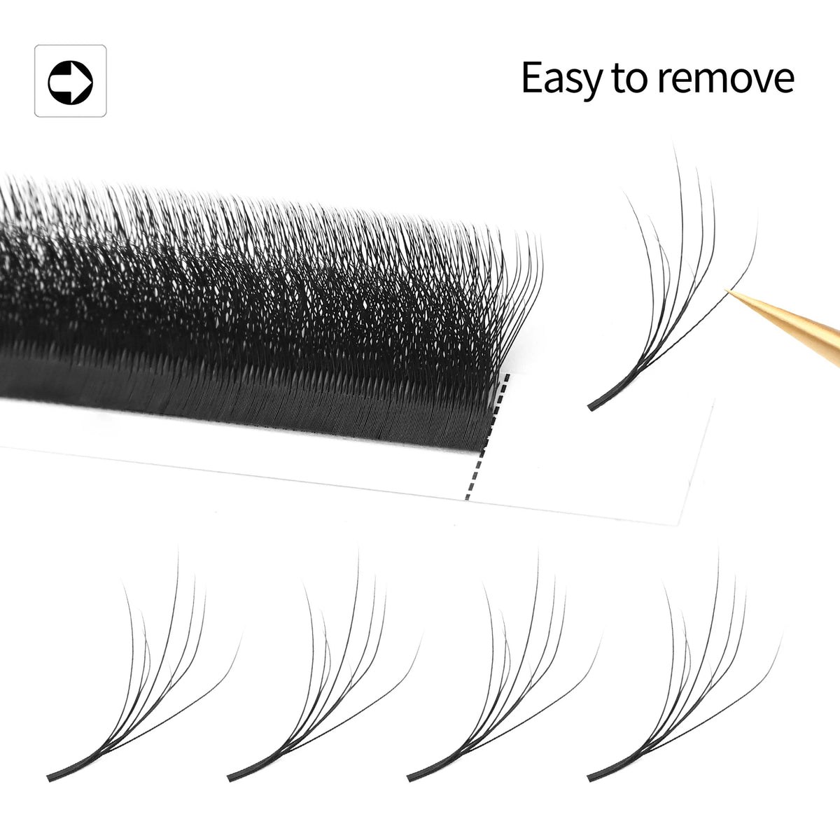 XIUSUZAKI W-Shape YY 3D 4D Premade Volume Fan Lash Extensions