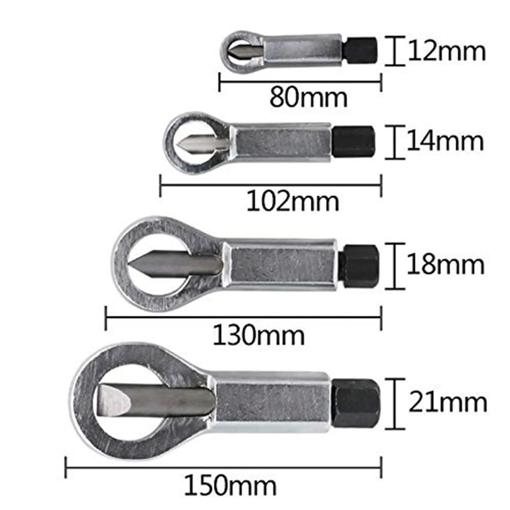 Heavy Duty Nut Splitter & Bolt Extractor Kit – 4 Sizes