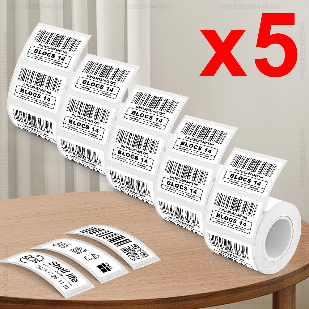 Labelwell Thermal Label Rolls 3/5PK for E210 P50 Phomemo M110