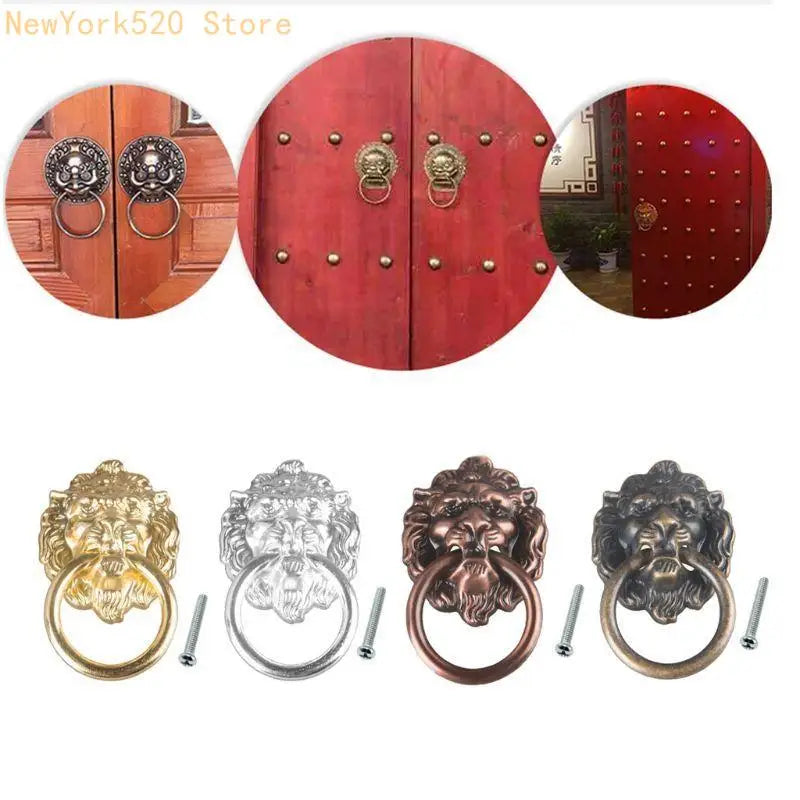 Vintage Lion Head Drawer Pull – Antique Cabinet Handle