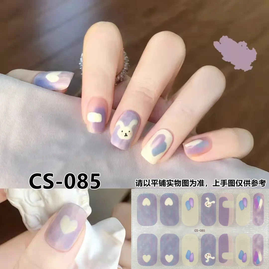 Semi Cured Gel Nail Stickers – Waterproof Self-Adhesive Decals