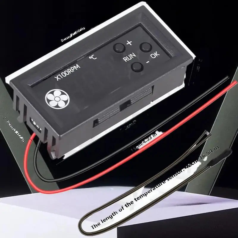 12V 4-Wire PWM Fan Speed Controller – Digital Temp Display