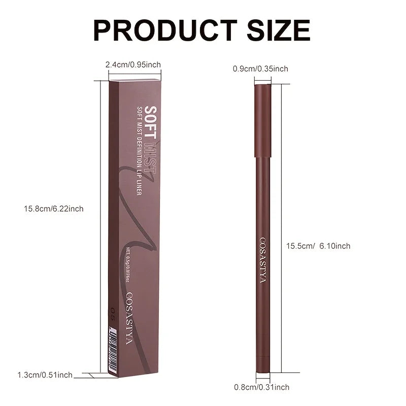 VIBE 6-Shade Waterproof Matte Lip Liner – Long-Lasting