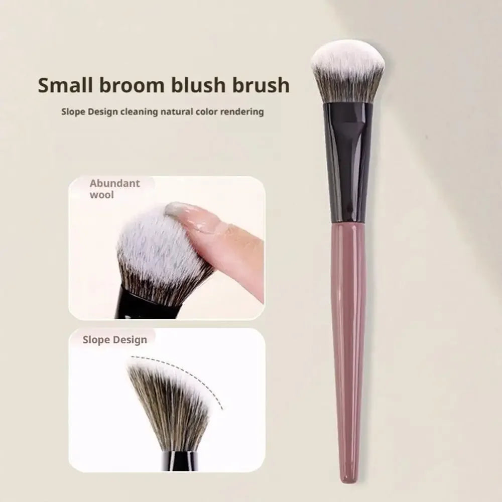 Champagne Angled Blush Brush – Soft Powder Makeup Tool