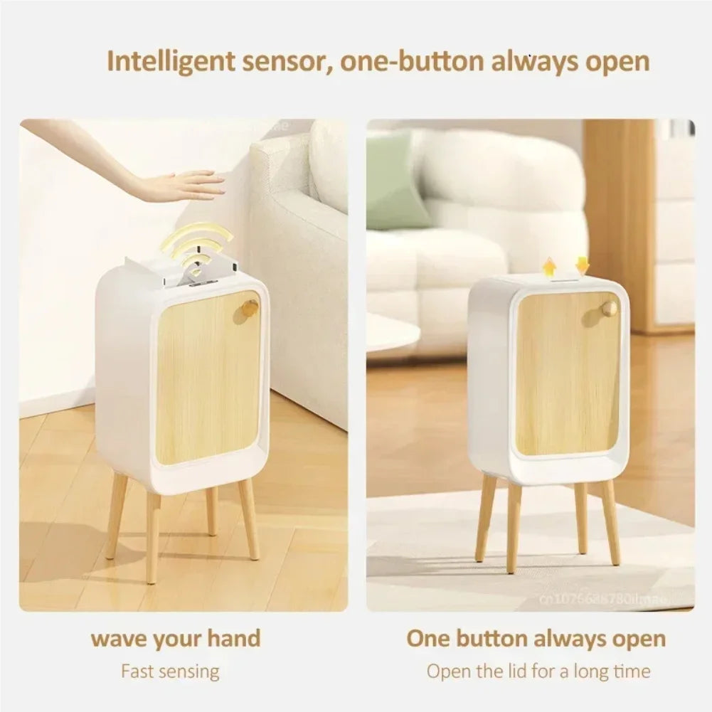 20L Smart Sensor Trash Can with Lid – Stainless Steel Bin