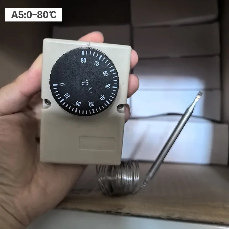 Rotary Knob Capillary Thermostat – Multi-Range 50–300°C
