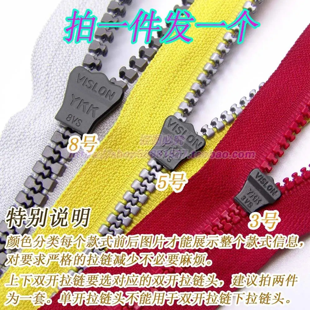 YKK Color Resin Zipper Sliders No.4 No.5 No.8 Auto Spring Lock