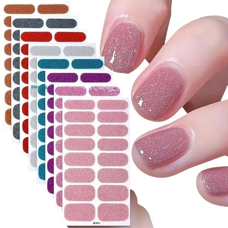 Glitter Self-Adhesive Nail Polish Strips – DIY Nail Wraps