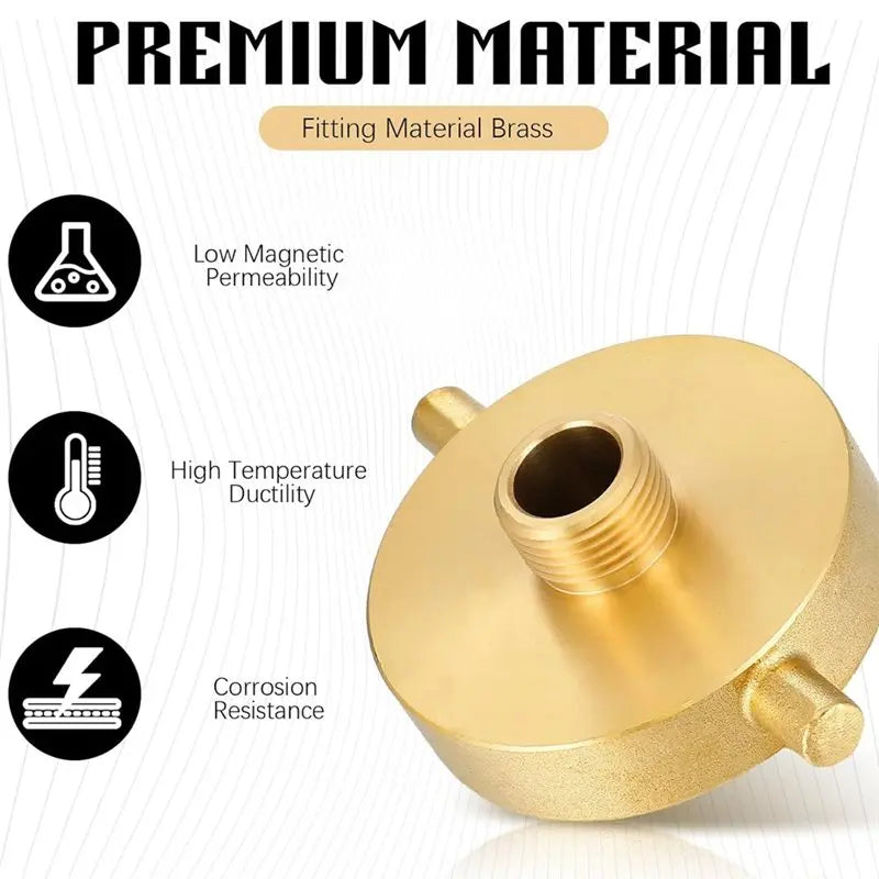 2-Pack 2-1/2" NST to 3/4" GHT Fire Hydrant Hose Adapter