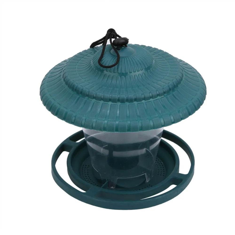 Hanging Bird Feeder Transparent PP Container 600ml Garden