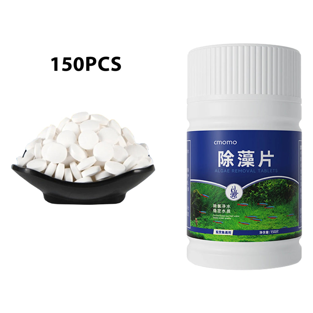 Algae Removal Tablets for Fish Tank – 150 Aquarium Cleaner Tabs