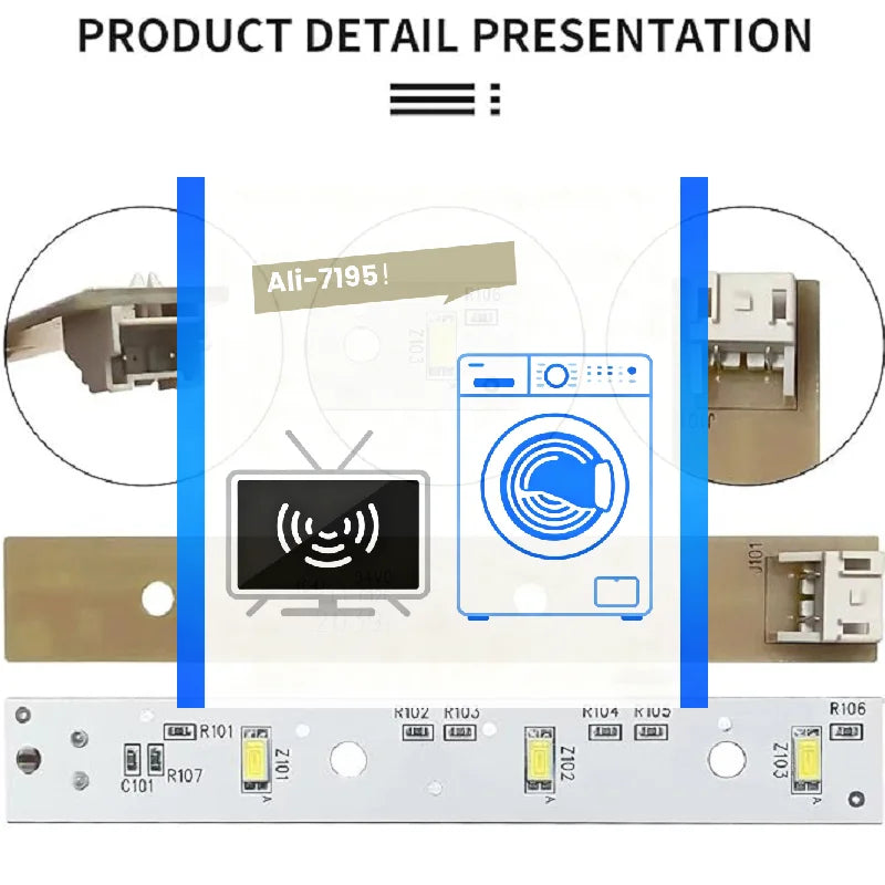 WR55X26671 LED Light Board Replacement for GE Refrigerators