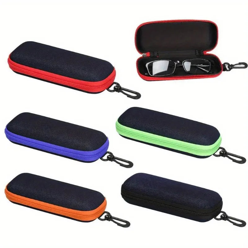 Rectangle Zipper Glasses Case – Portable Eyewear Storage Bag