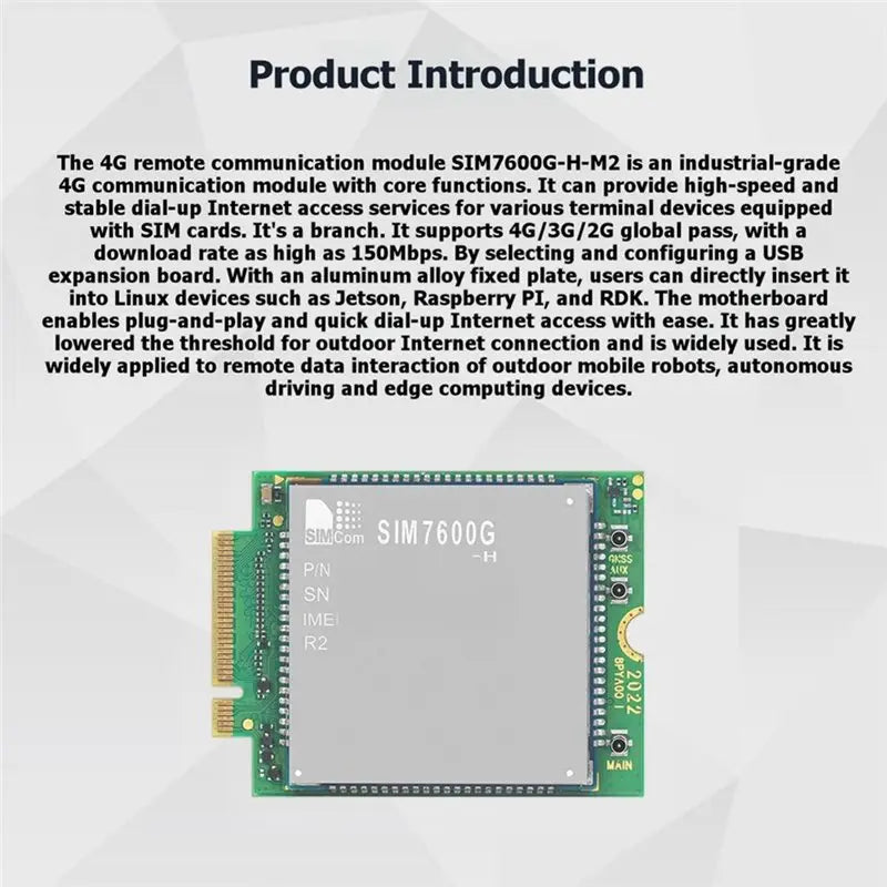 SIMCom SIM7600G-H M.2 4G LTE Cat-4 Module Kit with GNSS