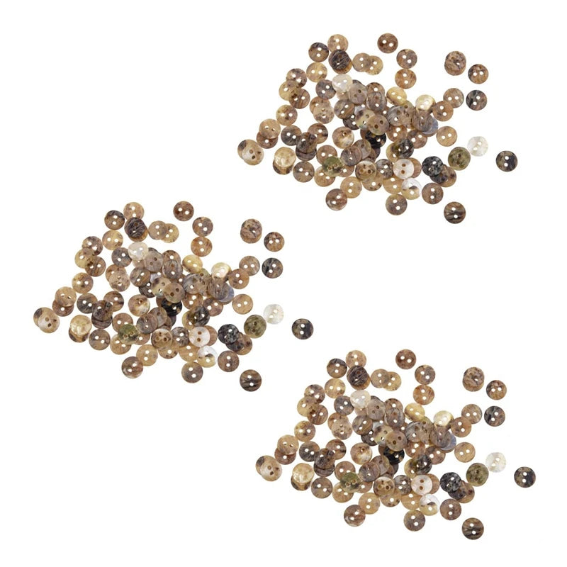 300 Pcs 8mm Acrylic Pearl Shank Buttons – Round Shell Style