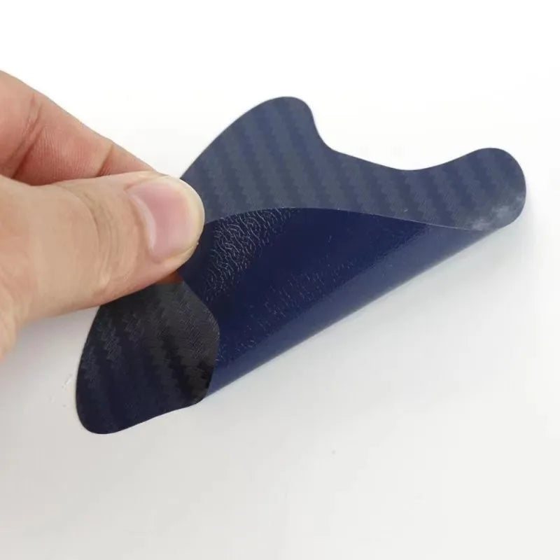 4pcs Carbon Fiber Car Door Handle Protection Film Stickers