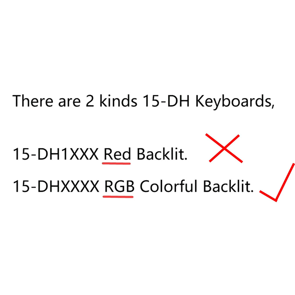 HP Omen 15-dh1000 Red Backlit US Keyboard Replacement