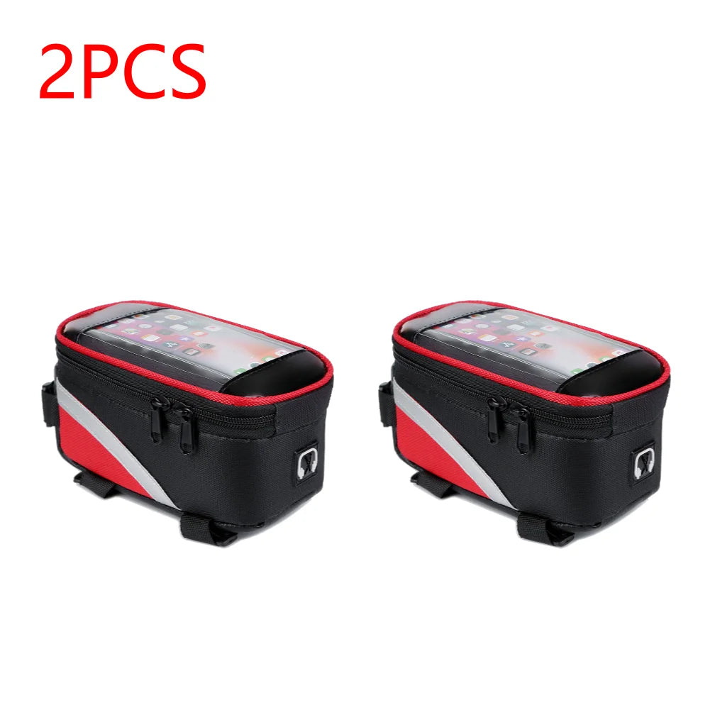 Waterproof MTB Bike Frame Bag – Touch Screen Phone Holder 6.7"