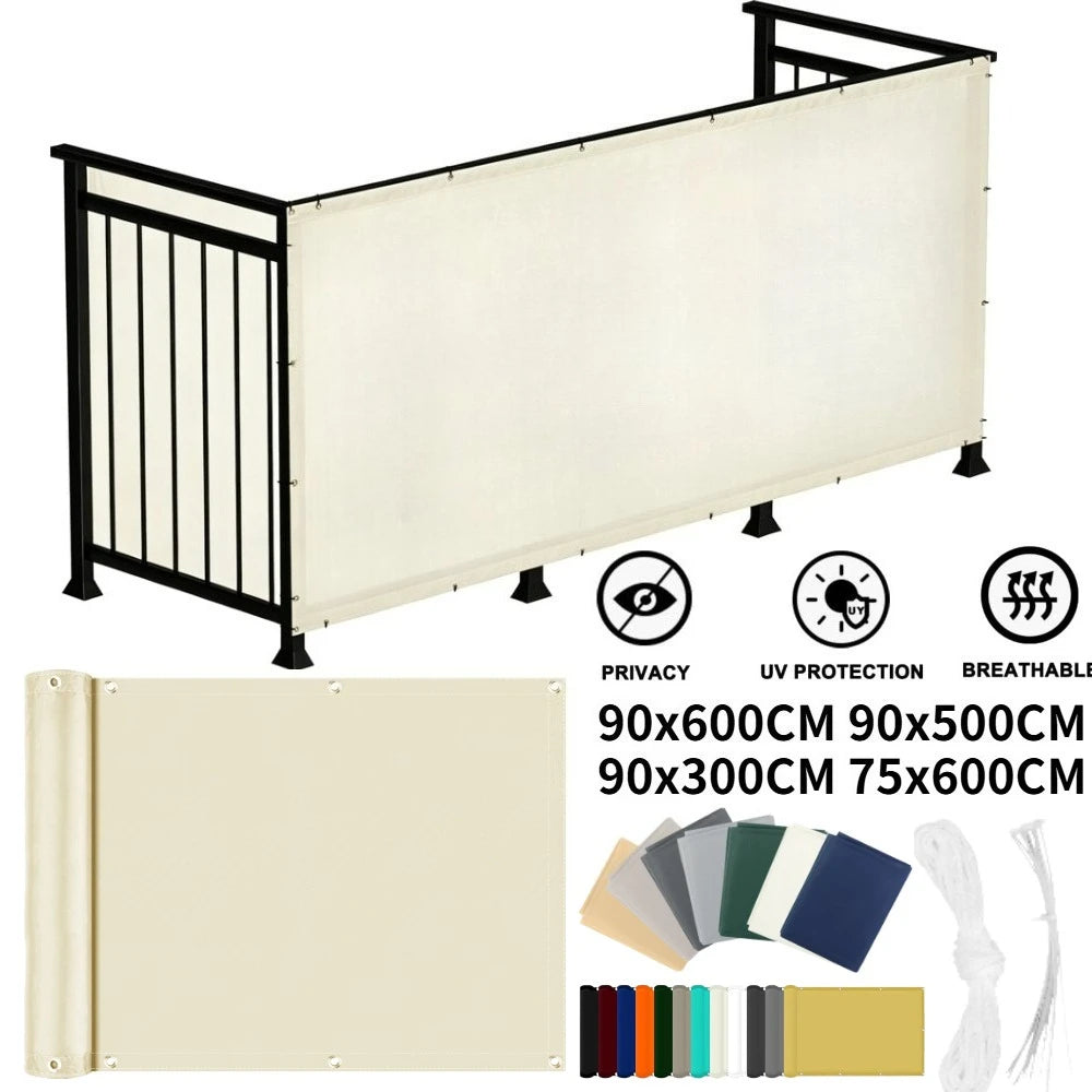 Waterproof UV-Resistant Balcony Privacy Screen – Oxford Cloth