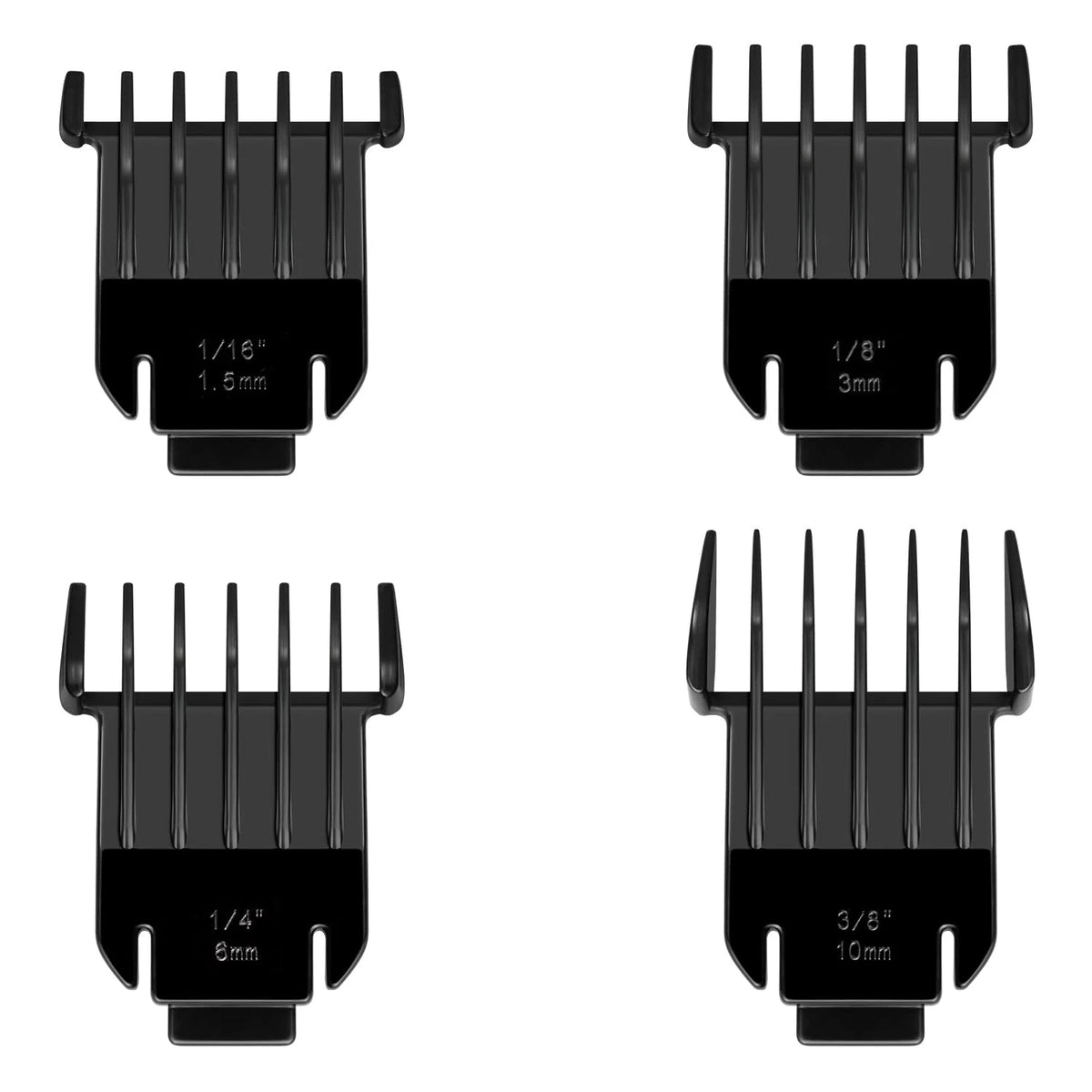 4-Pack Snap-On Guide Combs for Andis T-Blade D3 D7 D8 Trimmers