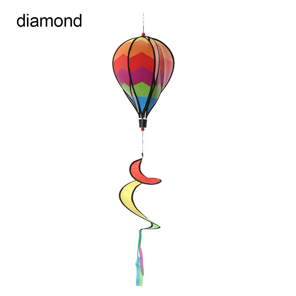 Hot Air Balloon Garden Wind Spinner Outdoor Pinwheel 110cm