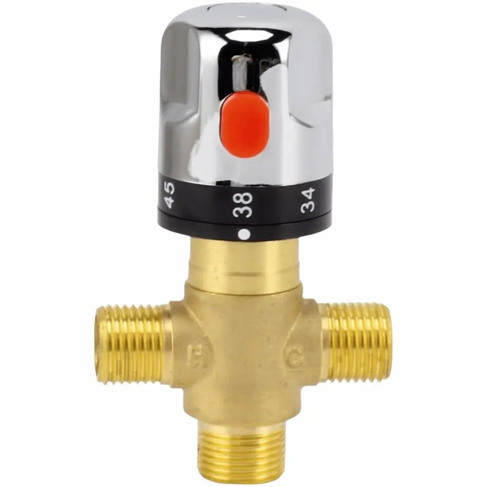G1/2 Brass Thermostatic Mixing Valve 3-Way 20–50°C
