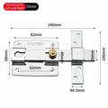 Iron Security Door Bolt Latch Lock – Silver & Black