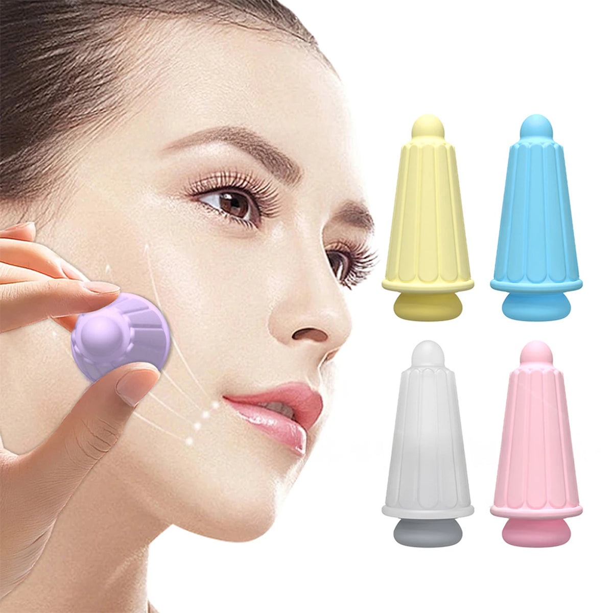 Silicone Facial Cupping Set – Vacuum Massage Cups for Face