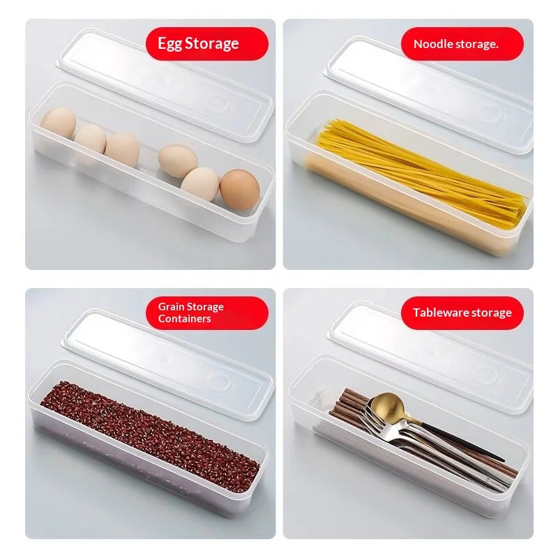 PP Refrigerator Storage Box with Lid | Fresh Keeper Organizer
