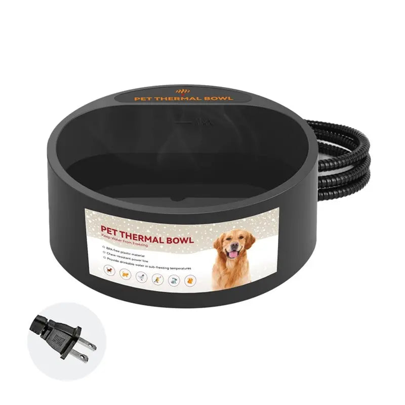 Heated Outdoor Pet Bowl 2.2L Anti-Freeze Thermostatic Dog Cat